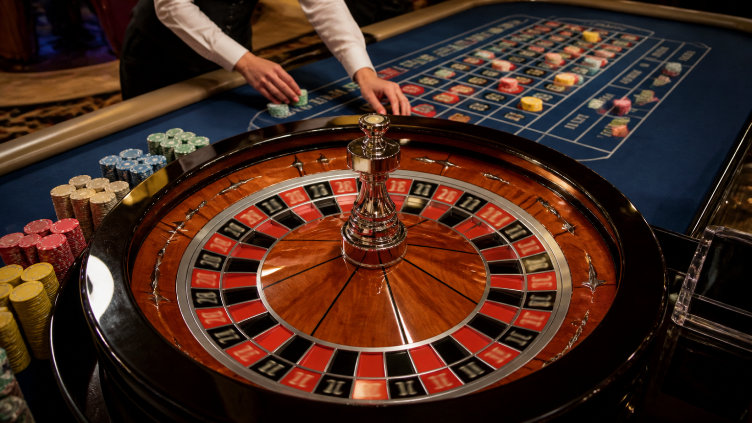 Cách đánh giá nhà cái uy tin trước khi tham gia Bàn roulette trong sòng bạc với vòng quay và phỉnh trò chơi