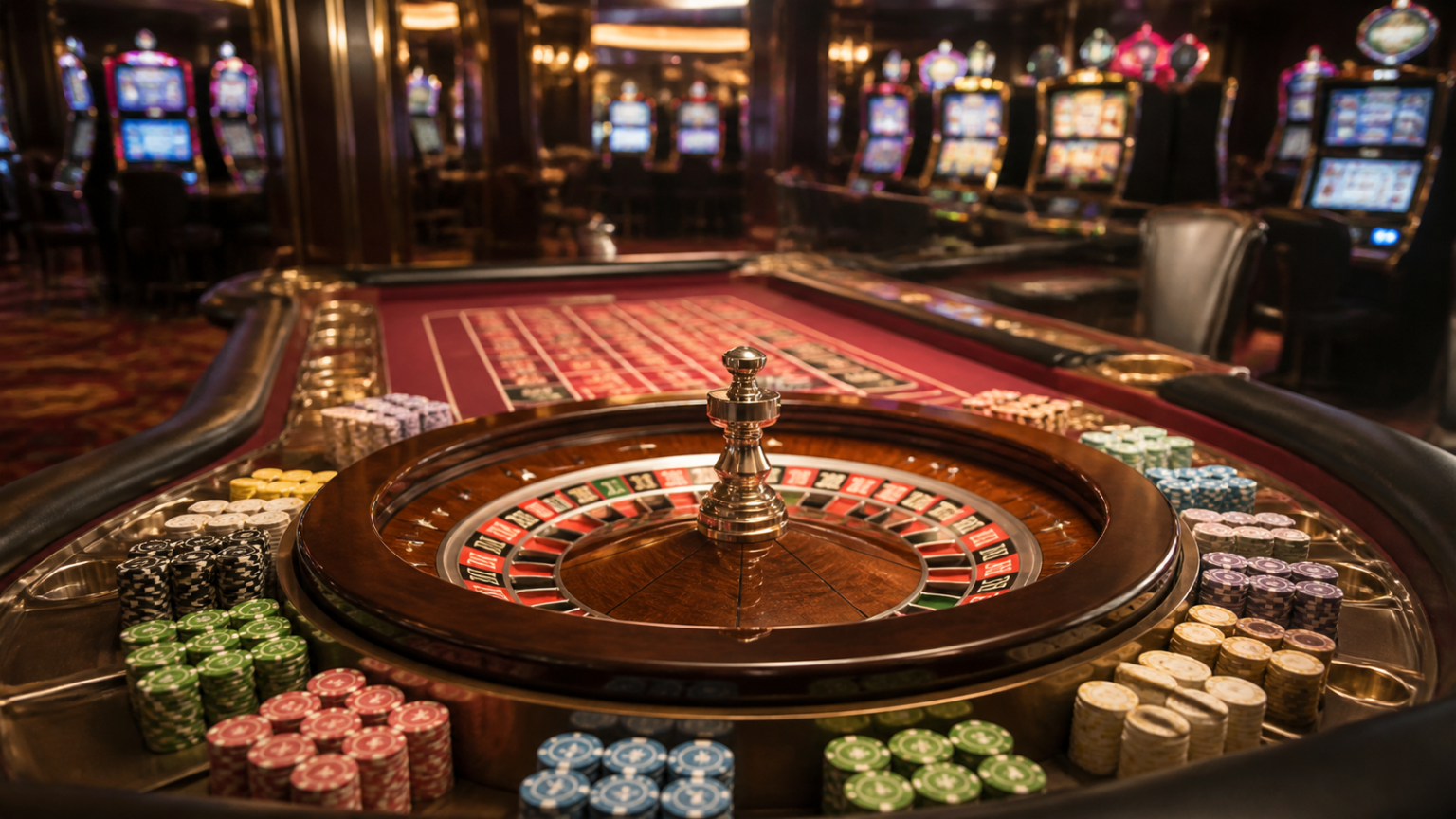 How to Evaluate Top Online Casinos Before You Join Casino roulette table with chips and slot machines